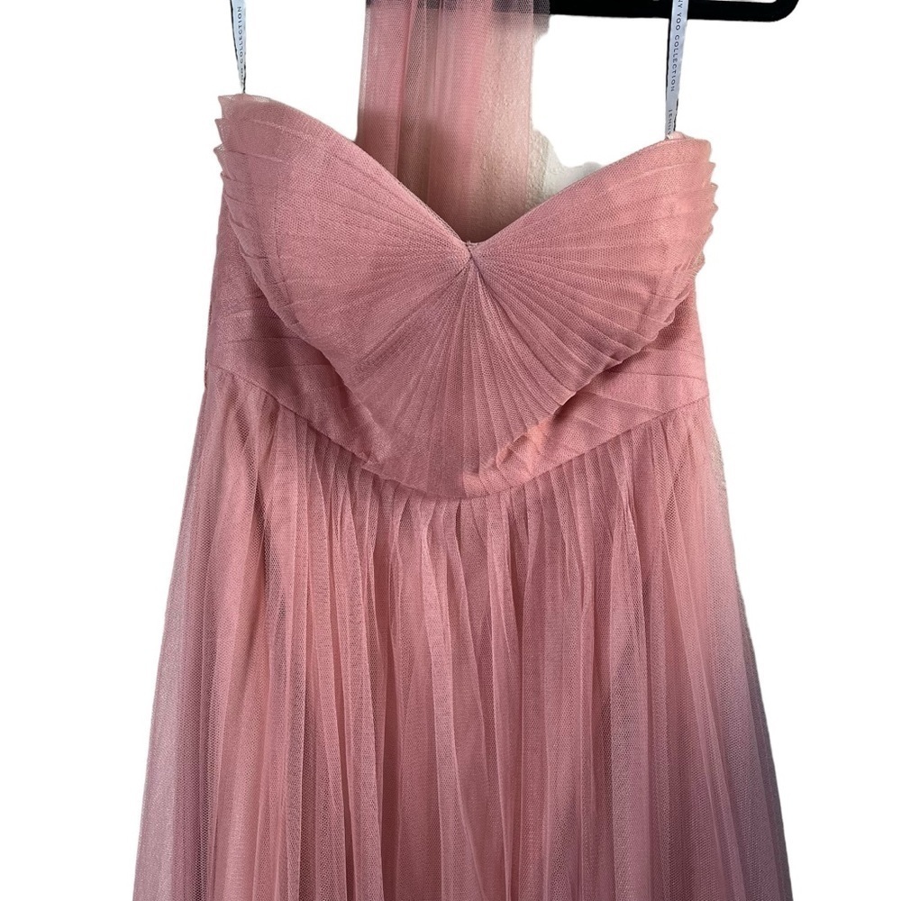 JENNY YOO Annabelle Convertible Tull Maxi Dress in Begonia Pink‎ 1452 - Picture 4 of 13